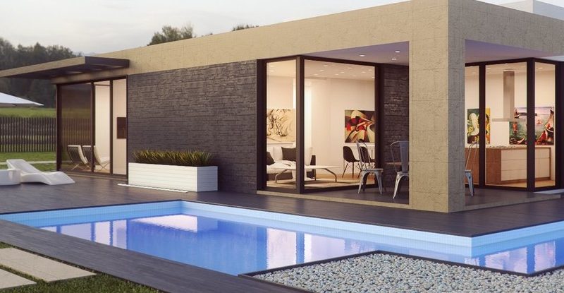 esempi di piscina da giardino e architettura